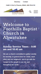 Mobile Screenshot of foothillsbaptist.org